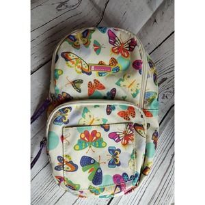 Lily Bloom Slingback Crossbody Mini Backpack Butterfly Print